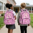 thumbnail image 5 of Xixirimido Butterfly Bows Daisy Pink Print 17" Kids Backpack for Boys & Girls Large School Bags with Multi Pockets Elementary Middle High School Student Bookbag, 5 of 8