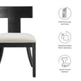 thumbnail image 4 of Side Dining Chair, Set of 2, Ivory White, Fabric, Wood, Bar Pub Cafe Bistro Dining Kitchen Hospitality Restaurant, Modern Contemporary, HB37232, 4 of 10