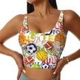 thumbnail image 2 of Picia Balls Sports Bra for Women,Padded Strappy Sports Bras Medium Support Yoga Bra with Removable Cups,Running Yoga Bra-Small, 2 of 9