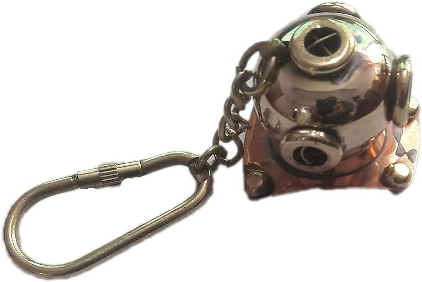 PARIJAT HANDICRAFT Brass Robot Key Chain Collectible Marine Nautical Key Rings, KeyChains Home Car Door Keys Holder Children Funny Present.