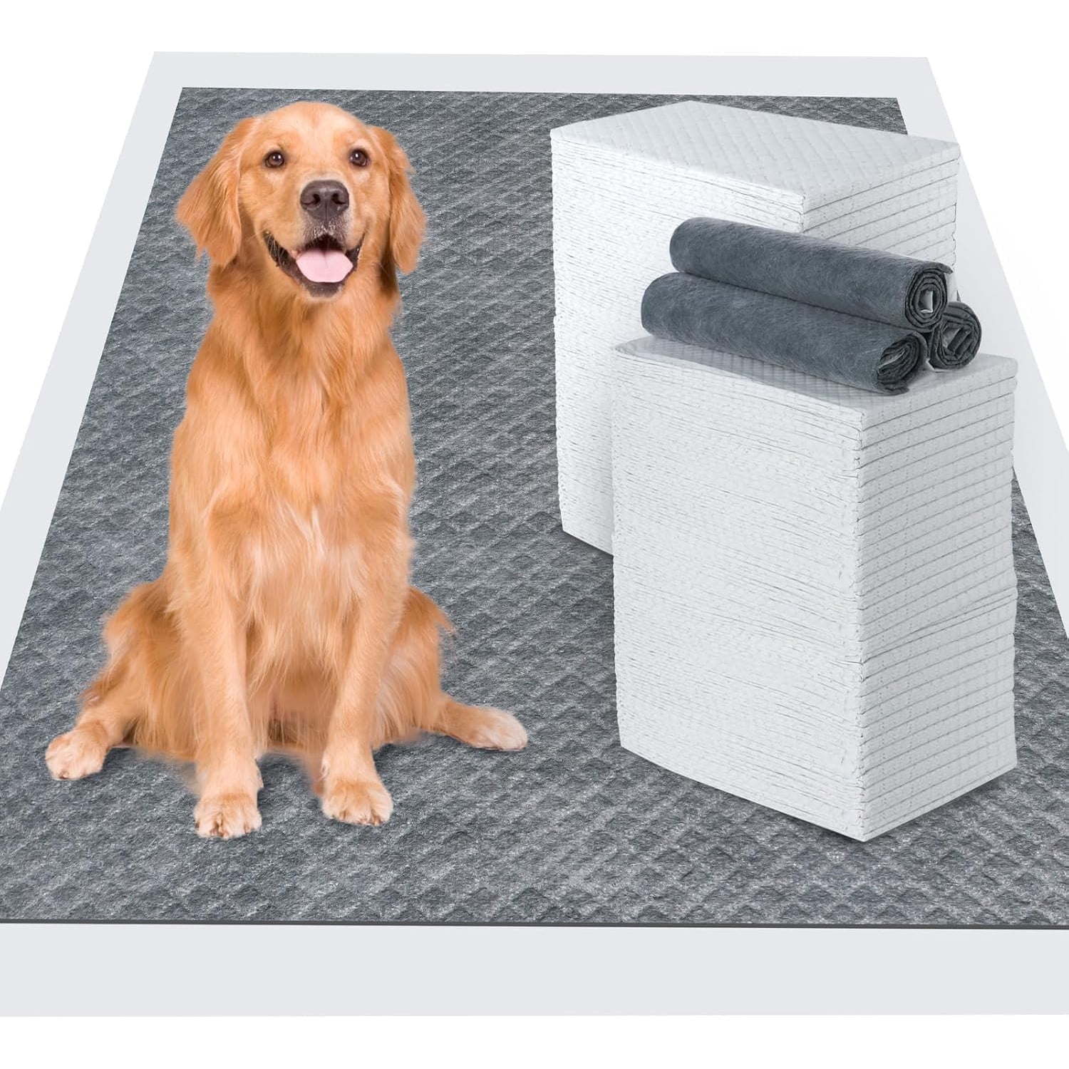 Upgrade Odor Control 4XL 31x55 Charcoal Pee Pads for Dogs - 7 Layers, Super Absorbent, Extra Large, Leak-Proof, Quick Dry, 40 Counts