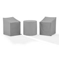 thumbnail image 6 of Crosley Furniture 3PC Vinyl Outdoor Bistro Furniture Cover Set in Gray, 6 of 10