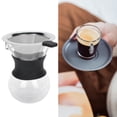 thumbnail image 3 of Pour Over Coffee Maker, Coffee Brewer, Reusable with Stainless Steel Filter Non-Porous Borosilicate Glass for Coffee Lovers Coffee 200ml, 3 of 8