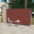 thumbnail image 1 of Patio Retractable Side Awning 63"x118" Brown, 1 of 6