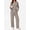Khaki, variant on MOSHU Pajama Sets for Women Casual Two Piece Lounge Sets Soft Long Sleeve Tops and Long Pants Comfy Sleepwear fall Outfits