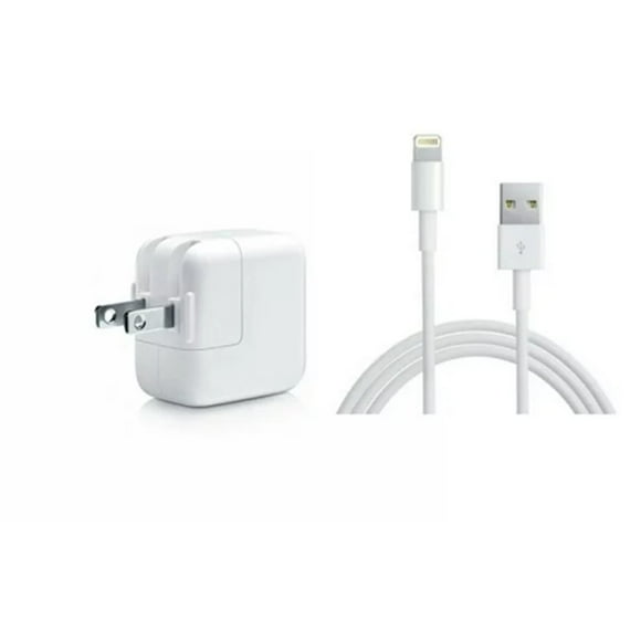 12W USB Power Wall Plug Charger Adapter + 3.3Ft Lightning Cable Cord Compatible for iPad Air Mini iPod iPhone 5 6 7 8 Plus