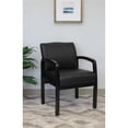 thumbnail image 2 of Kingfisher Lane Transitional Leather Guest Chair in Black, 2 of 4