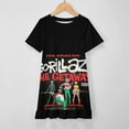 thumbnail image 3 of Gorillaz Girls Short Sleeve Dress Soft Cute Designs Dresses Casual T-Shirt Dress 140CM, 3 of 7