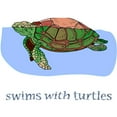 thumbnail image 2 of CafePress - Swims With Turtles.... - Cute Infant Baby Football Bodysuit, 2 of 3