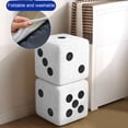 thumbnail image 4 of Ottoman for Living Room Black Dice Patterned Stool with Plush Cover, 7.87 Inch, 1 PC for Entryway, Bedroom, Shoe Changing Or Footrest, 4 of 7