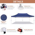 thumbnail image 4 of Hoteel 10x20 Pop up Canopy Gazebo,Outdoor Canopy Tent with 6 Removable Sidewalls,Easy up Sun Shade UV Blocking Waterproof Outdoor Tent for Backyard,Parties,Wedding,Birthday,BBQ,Blue, 4 of 10