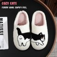 thumbnail image 4 of Cat Slippers for Women, Fuzzy Fleece Indoor Shoes, Fluffy Warm Winter House Slippers, Funny Cat Design Plush Home Shoes, Soft Anti-Slip Memory Foam Cozy Bedroom Footwear, Cute Christmas Gift for Her, 4 of 11