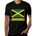 thumbnail image 2 of T-shirt Jamaican Flags  Soft Cotton Adult Heat-Transfer Graphic T-Shirt - 180g Breathable Fabric, Unisex Summer Casual Wear with Durable Heat-Printed Design, 2 of 10
