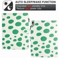 thumbnail image 4 of ELEHOLD Leather Case for iPad 10th Gen 10.9" 2022, Cute Point Pattern with Card Slots Auto Wake/Sleep Function Cover Kickstand Magnetic Clasp Shockproof Protective Case,  White + Green, 4 of 8