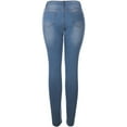 thumbnail image 3 of 2Luver, Women's, 5 Pocket Stretch Skinny Jeans, Light Denim Wash, 11, 3 of 4
