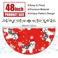 thumbnail image 3 of Christmas Tree Skirt Red Tree Skirts Shih Tzu Xmas Tree Skirt Tree Mat 48 Inch Dog Winter Christmas Decorations for Home, 3 of 6