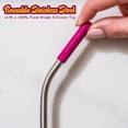 thumbnail image 4 of Pajitas reutilizables de acero inoxidable Softy Straws, 4 of 8