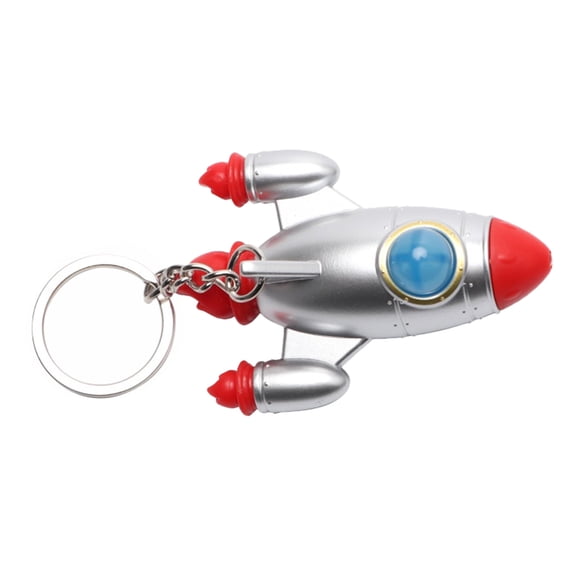Juego de 2 llaveros de cohete con temática espacial, colgante para llavero de cohete, decoración para llavero de cohete.
