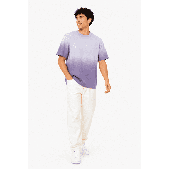 Original Threads Unisex Oversized Spray Washed Ombre Cotton T-Shirt