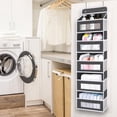 thumbnail image 3 of Upgrade Pocket 2 Pack Over The Door Organizer Storage 5 Shelf Hanging Door Organizers with 10 Large Capacity Pockets Anti Tilt 48 lb Load Behind Door Organizer for Bedroom Bathroom Pantry, 3 of 7