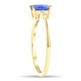 thumbnail image 2 of SZUL Women's Emerald Cut Tanzanite and Diamond Sparkle Ring in 10K Yellow Gold, 2 of 5