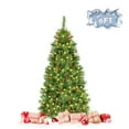 thumbnail image 1 of Patiojoy 6FT Pre-lit Hinged Artificial Pencil Fir Christmas Tree with LED Lights, 1 of 10
