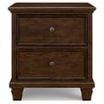 thumbnail image 5 of Signature Design by Ashley Danabrin Classic 2 Drawer Nightstand for Bedroom, Dark Brown, 5 of 8