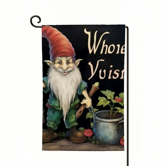 Depends On Who You Are Welcome ish Garden Flag Funny Garden Gnome Welcome Garden Flag Go Away Neighborhood Garden Flag Gifts Outdoor Decorations Yard House Porch Patio