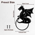 thumbnail image 2 of MAYJOYDIY Dragon Pattern Towel Ring Iron Cast Hand Towel Holder Flying Dragon Side Towel Ring Wall Mounted Animal Hand Towel Holder Metal Round Towel Rack for Bathroom Home Hanging Accessories, 2 of 7