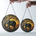 thumbnail image 4 of Spring Elephant Wreath Artistic Stained Glass Suncatcher Office Home Unique Women Gift, 4 of 8
