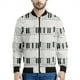 thumbnail image 3 of Chaqueta con estampado de piano para hombre y mujer, color blanco y negro, con estampado 3D, de manga larga, holgada, con cuello alto y cremallera, para primavera y otoño, 3 of 4