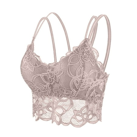 Blphud Sexy Clothes for Women Trendy Lingerie for Women Sports Bras for Women Breathable Sports Bra Women s Ice Chest Wrapping and Back Strengthening Plus Size Lace Bra Coffee L