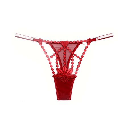 Fulorrnie Underwear for Women Seamless Thong No Show G String Panties Waistband Banded Waist Stretchable Panty  Wine  One Size