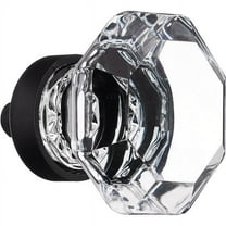Old Town Clear 1.25 in. Cabinet Knob, Flat Black