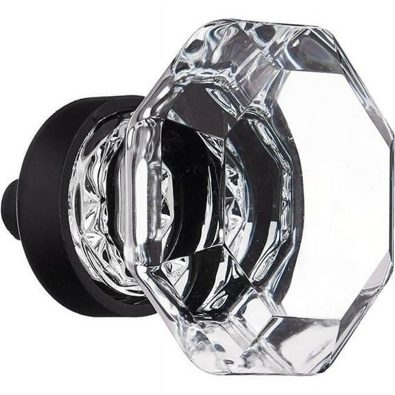 Old Town Clear 1.25 in. Cabinet Knob, Flat Black