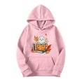 thumbnail image 3 of Womens Halloween Top Fall Winter Loose Casual Hoodies Fleece Sweatshirts Funny Halloween Graphic Long Sleeve Sweaters Pullover with Pocket, 3 of 4