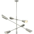 thumbnail image 4 of Progress Lighting P400380 Cornett 6 Light 45" Wide Sputnik Chandelier - Nickel, 4 of 13