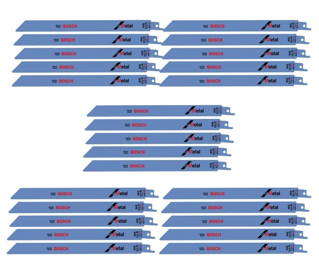 Bosch 25 Pack of Genuine OEM Replacement Reciprocating Saw Blades - RM918B-25PK