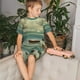 thumbnail image 4 of Fotbe Serene Coastal Blue Sky Pijama Estampada de 2 Piezas para Niños – Ropa de Dormir de Manga Corta Cómoda para Niños y Niñas, Camiseta y Shorts de Algodón-Small, 4 of 6