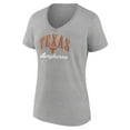 thumbnail image 2 of Women's Gray Texas Longhorns Victory Script Team V-Neck T-Shirt, 2 of 3