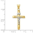 thumbnail image 2 of 16mm 14k Two-tone Polished Jesus Crucifix Pendant - 1.2 Grams, 2 of 2