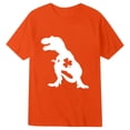 thumbnail image 4 of Bainana Child Festival Tshirt For Girls Boys Dinosaur Print Short Sleeve Crew Neck Tops Comfortable Fashion Little Kids Youth Summer Outfits Orange Size 12-13 Years, 4 of 4