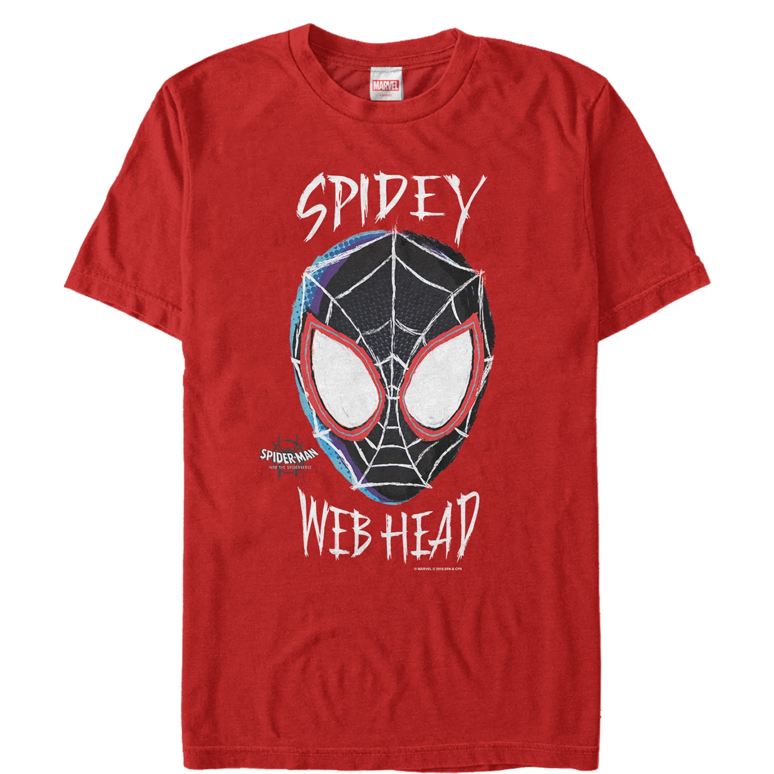 Marvel Men's Marvel SpiderMan Into the SpiderVerse  Head T