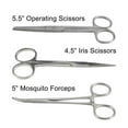 thumbnail image 5 of Ensemble de 22 Pcs d'Instruments Chirurgicaux Mineurs Kit de Ciseaux de Dissection en Acier Inoxydable Pinces à Épiler, 5 of 5
