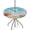 Cerulean Ocean, variant on Spiny Beachcomber Outdoor Tablecloth with Umbrella Hole and Zipper, Waterproof Patio Table Cover Round Elastic Fitted Table Cloth for Party Picnic Patio, Fits 36"-44" Patio Tables