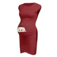thumbnail image 5 of FRSASU Women Plus Size Clearance,Women Print Pregnant Maternity Maternity Props Mini Dresses, 5 of 7