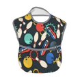 thumbnail image 2 of Hirioo Bowling Ball for Baby Waterproof Pocket Bib Adjustable Closed for Babies Toddlers with Large Pocket 6-24Months, 2 of 8