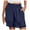 tgd34-Navy, variant on Women'S Casual Elastic Waist Lounge Shorts Comfy Stretch Lace Trim Summer Beach Linen Ruffle Shorts Black M