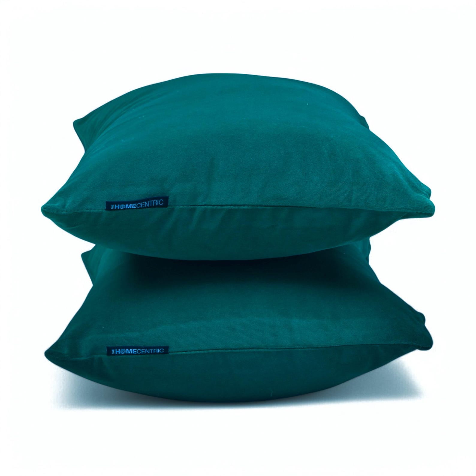 Peacock Decorative Throw Pillow Covers 20"x20" | Pack of 2 Modern Plain Velvet Cushion Cover | Solid Color Pillowcases for Couch, Sofa Bedroom & Living Room, Modern Home Décor - Peacock Velvet