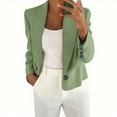 thumbnail image 2 of Sevevn Cardigan Sweaters for Women Women‘s’ Solid Color Long Sleeve Jackets Business Casual Cardigan Fashion Blazer Suit Coat Up to 30% Off Green M, 2 of 8